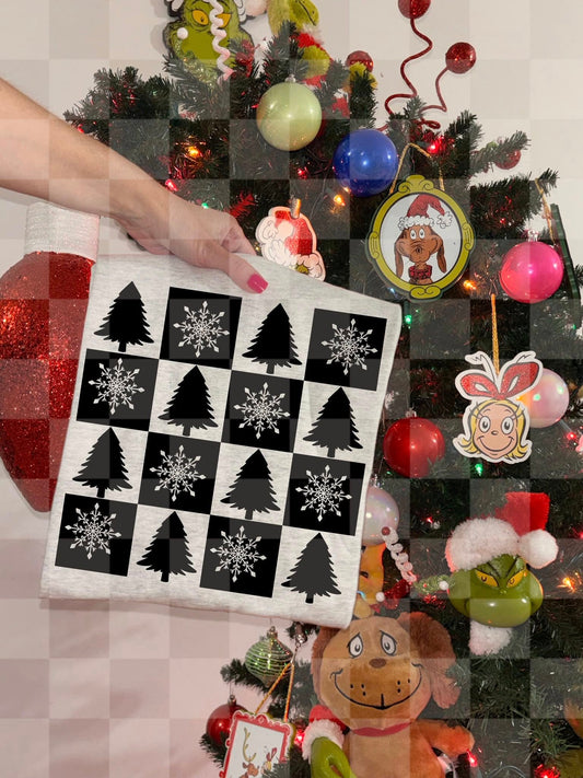 Christmas Tree Snowflake Block Collage Color Dropdown 06860