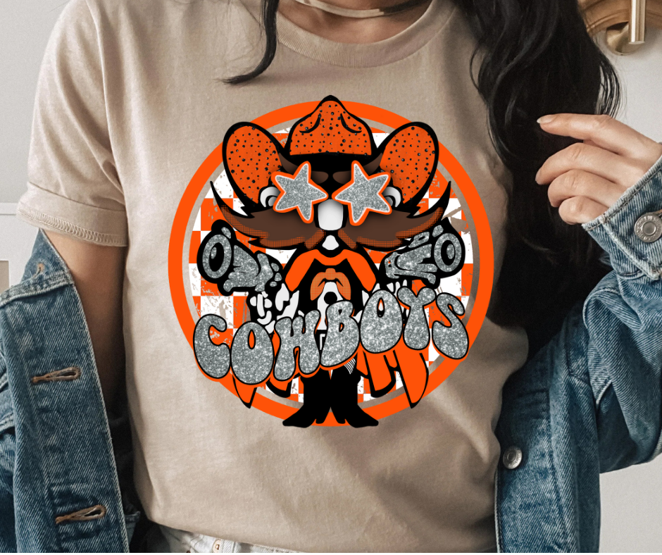 Retro Oklahoma State Cowboys DTF Transfer 05981