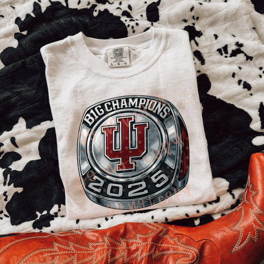 2025 Indiana Hoosiers Big 10 Champions Ring 07176