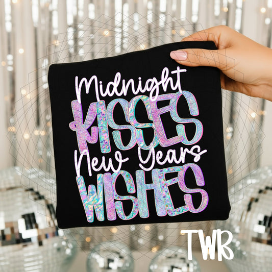 Midnight Kisses New Year Wishes Pastel 07121