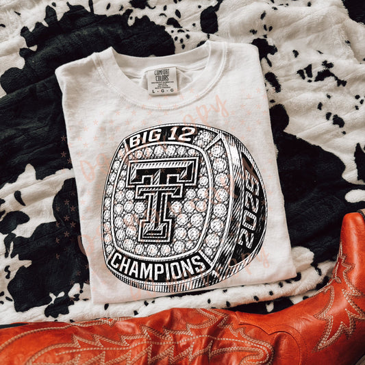 2025 Texas Tech Red Raiders Big 12 Champions Ring 07175