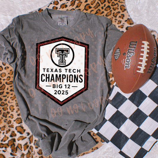 2025 Texas Tech Red Raiders Big 12 Champions 07170