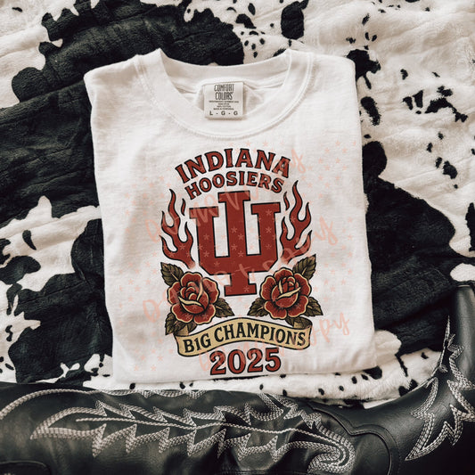2025 Indiana Hoosiers Big 10 Champions Retro Vintage 07178