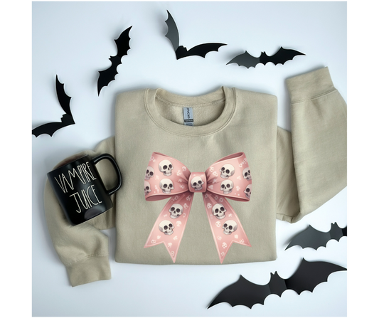 Pink Skull Bow 04610