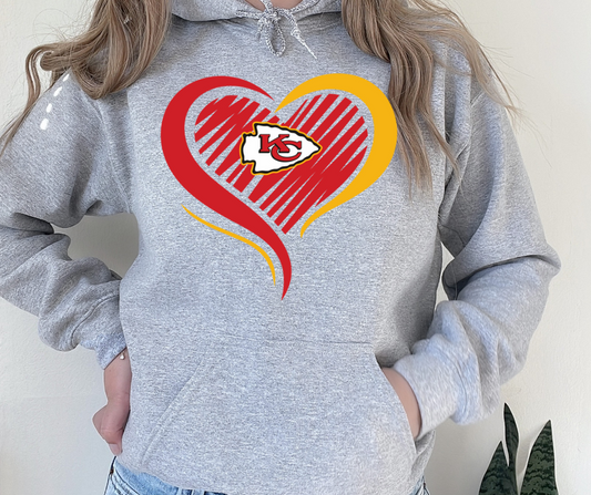 Kansas City Chiefs Heart Scribble 03503