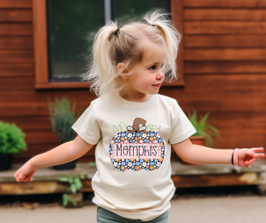 Custom Fall Floral Pumpkin 04750