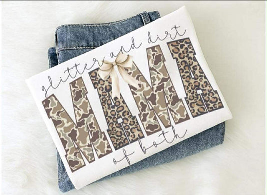 Glitter and Dirt Mama of Both Camo Leopard 08309