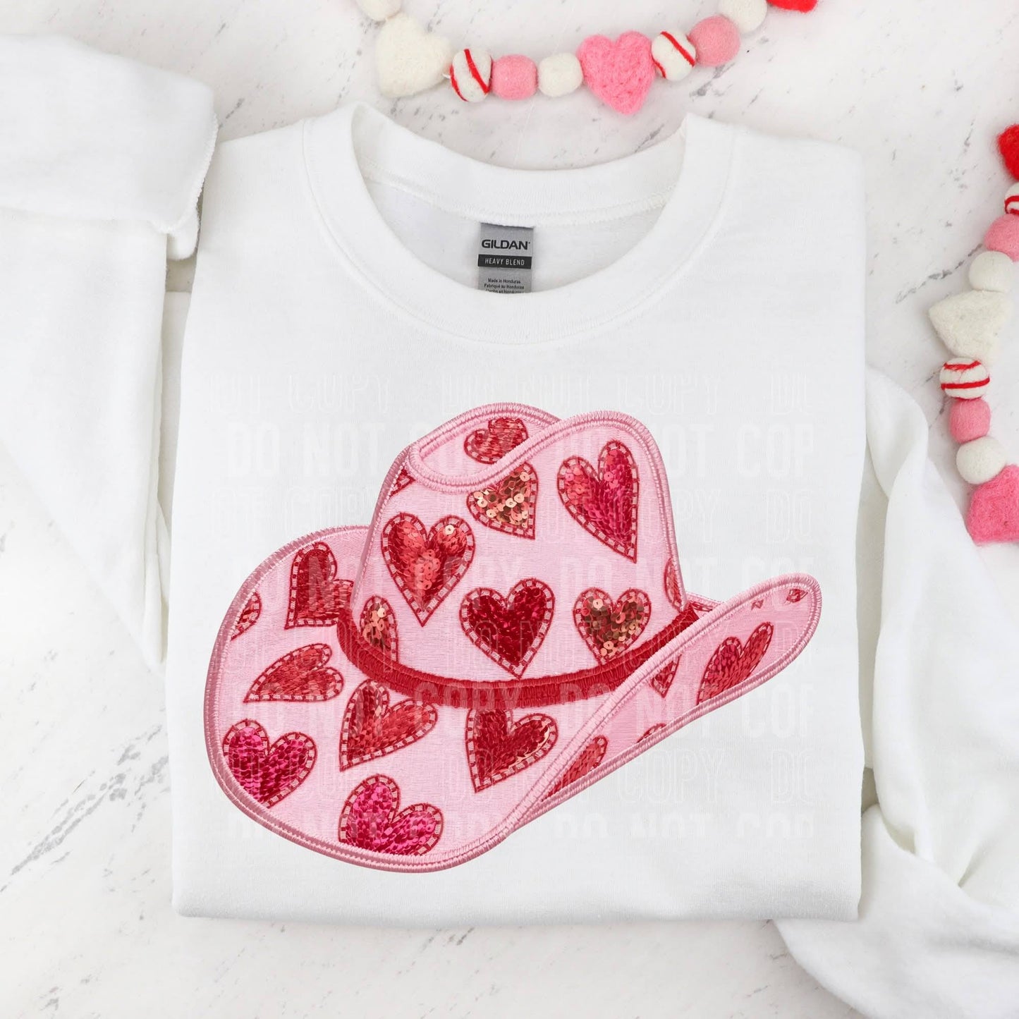 Faux Cowboy Hat Valentines 07365