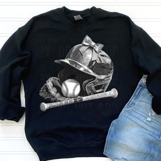 Softball Grayscale 07495