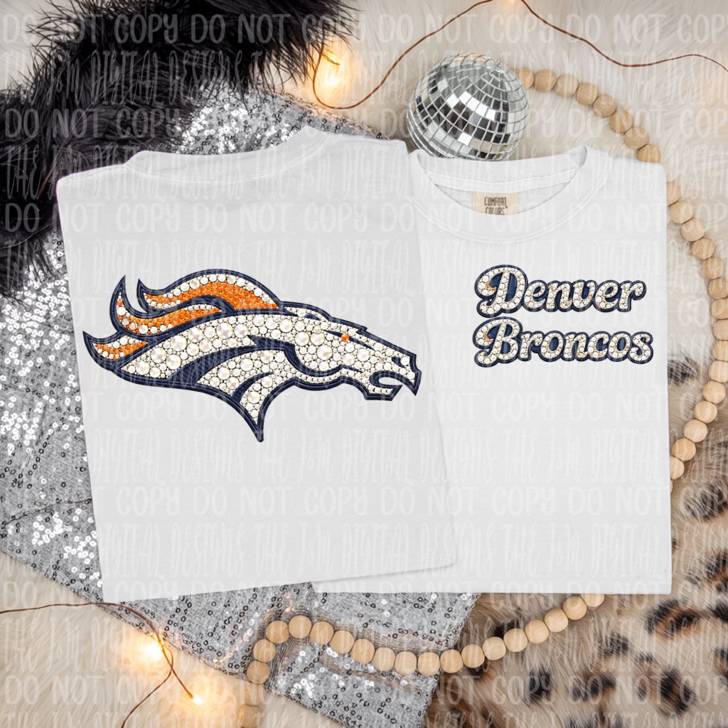 Denim and Rhinestones Pro Football Teams (Choose Yours) 07676