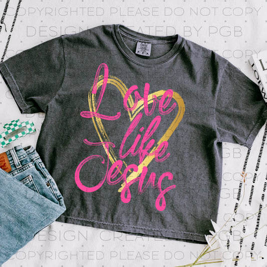 Love Like Jesus Gold Pink 07835