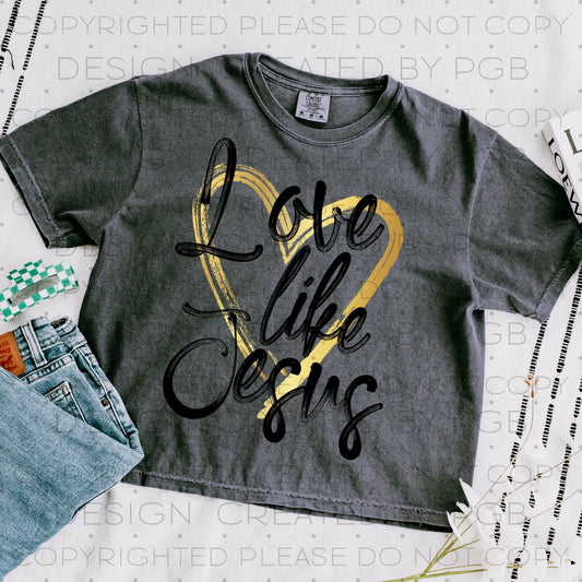 Love Like Jesus Gold Black 07836