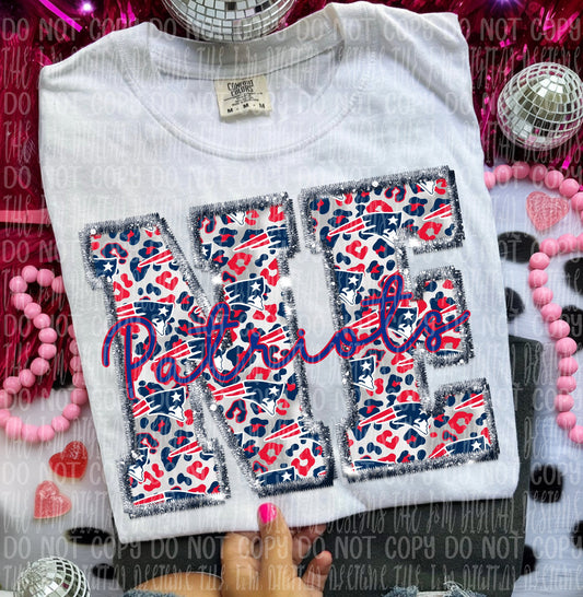 Faux Embroidery Patriots 07918