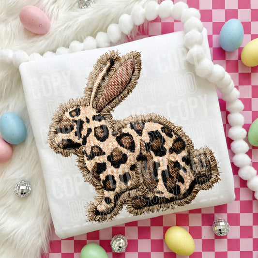 Faux Leopard Bunny 07139