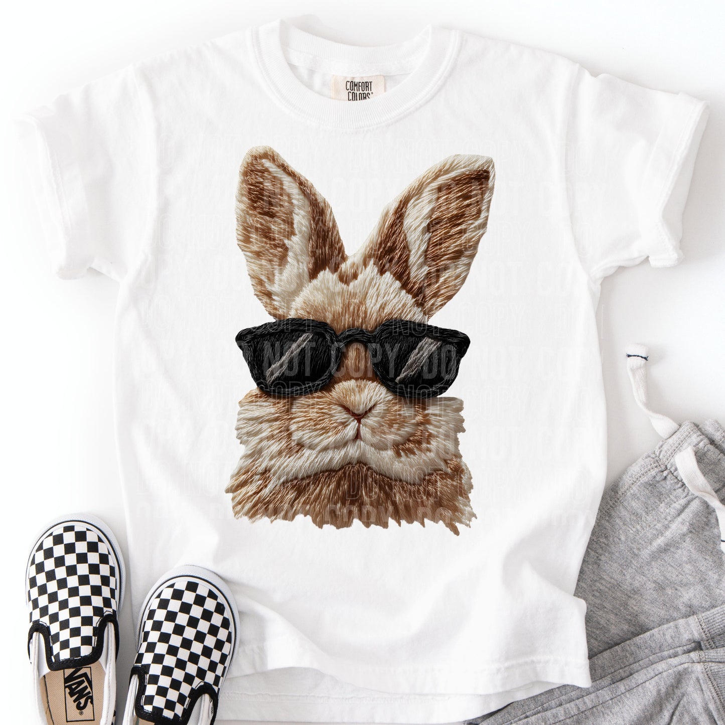 Faux Yarn Easter Bunny Sunglasses 07211