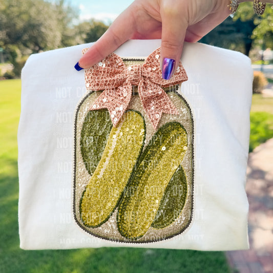 Faux Sequin Pickle Jar 07214