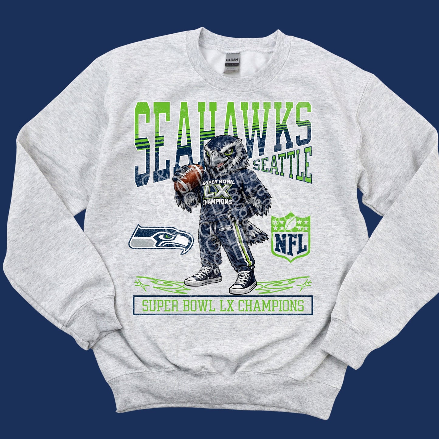Seattle Seahawks SB Champs Mascot 07107