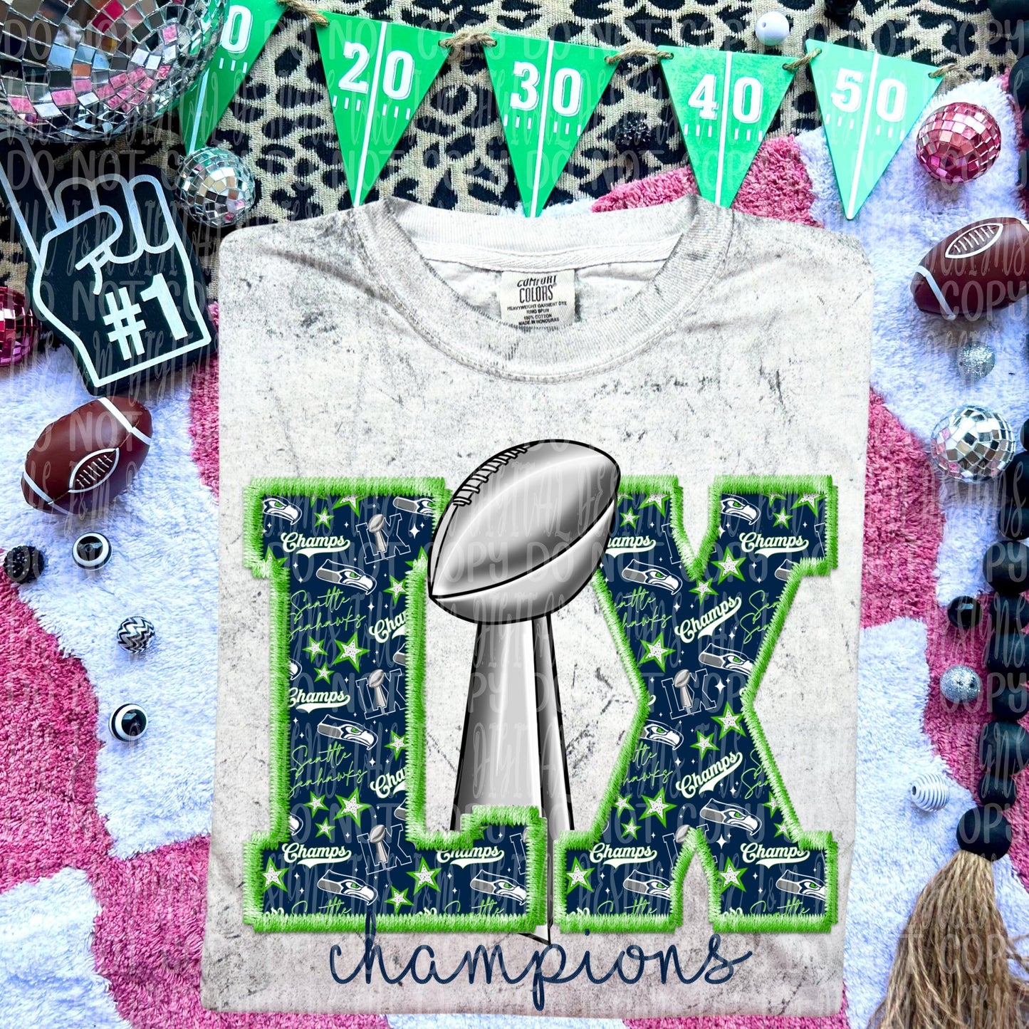 Faux Embroidery Seahawks LX Champions 07137