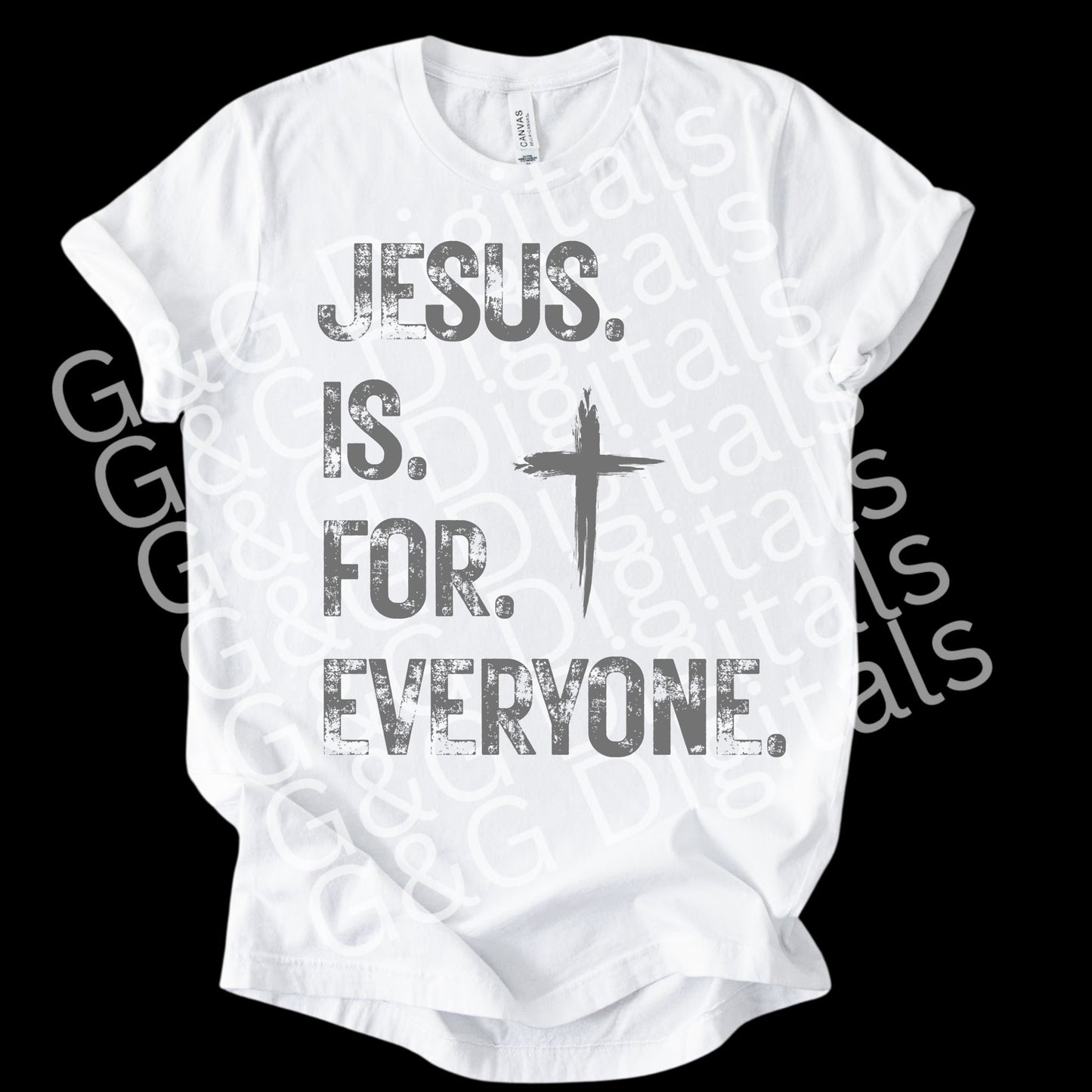 Gray Jesus Is For Everyone (Comes with Matching Pocket) 07174