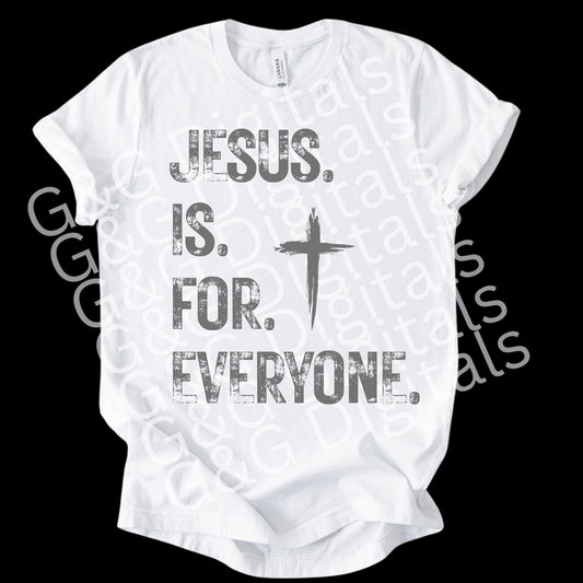 Gray Jesus Is For Everyone (Comes with Matching Pocket) 07174
