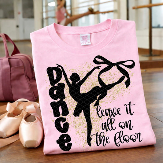 Dance Black Gold Splatter 07377