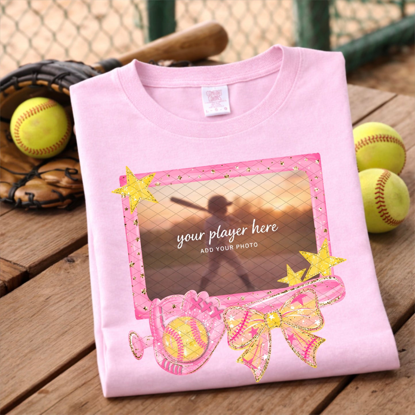 Pink Softball Photo Collage Custom 07424