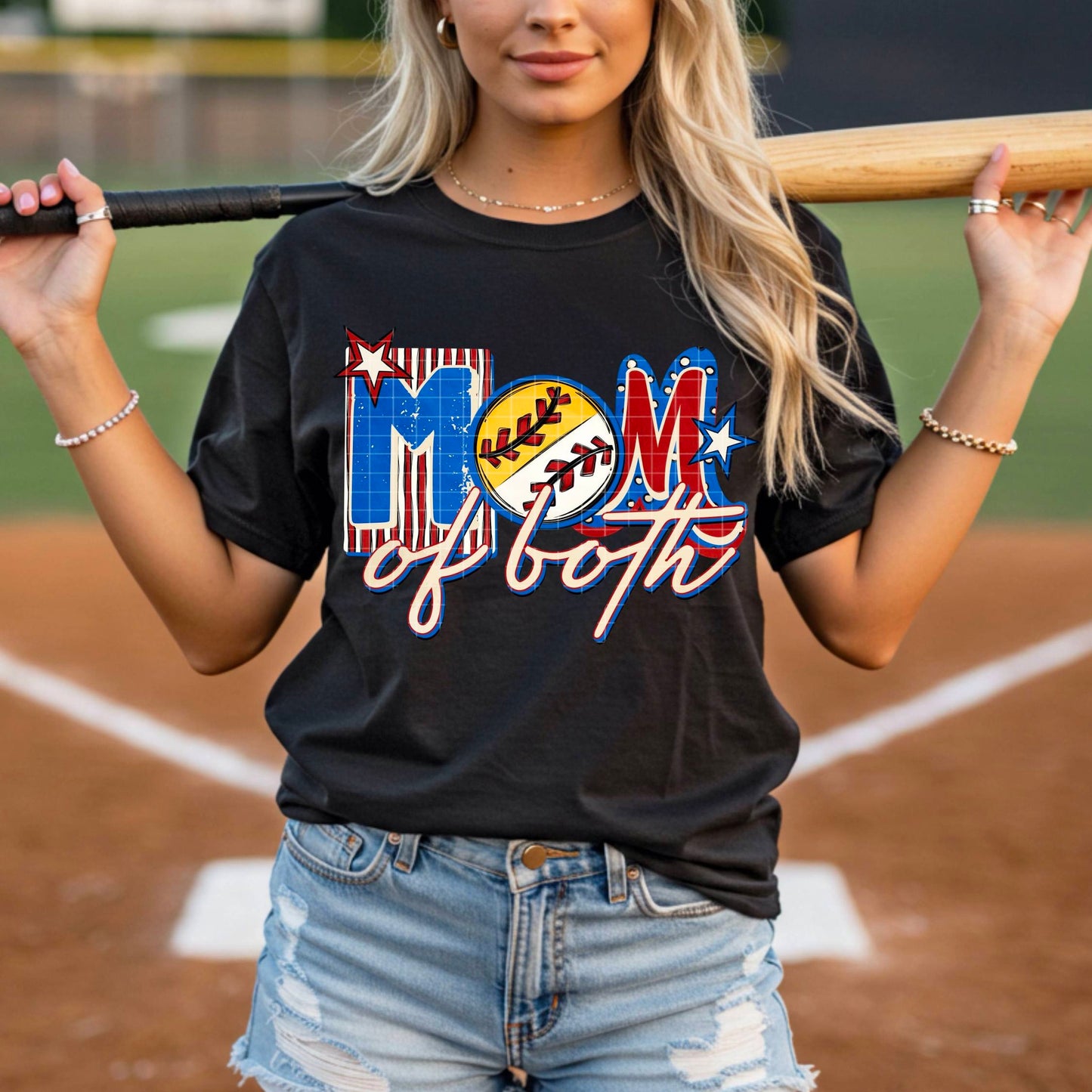 Softball Baseball Mom of Both 07197