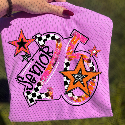 Senior '26 Orange Glitter 07441