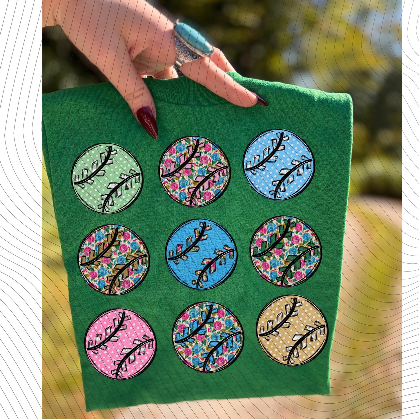 Floral Sports Balls 07462