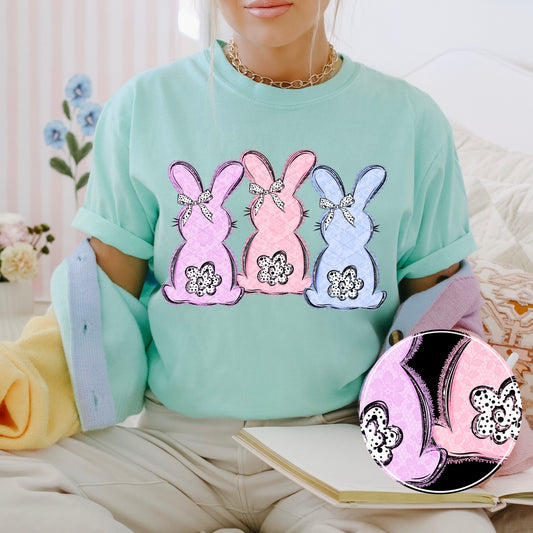 Purple, Pink, Blue Bunnies 07464