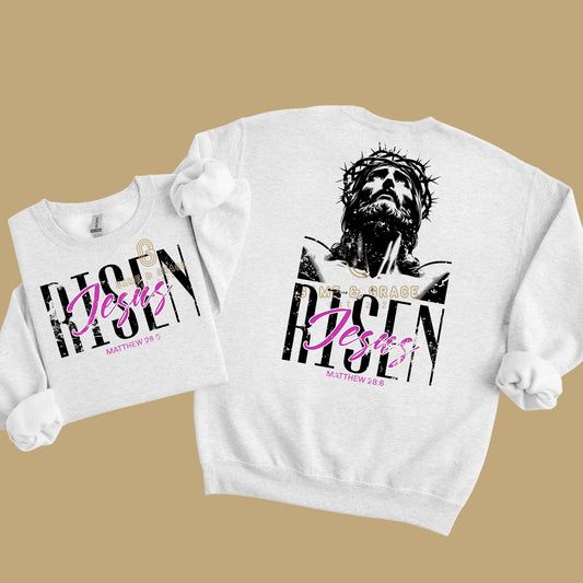 Jesus Risen Pink (Back) 07515