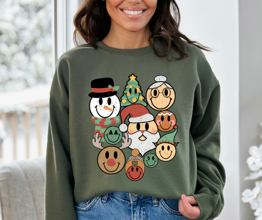 Vintage Christmas Collage Distressed DTF Transfer 05630