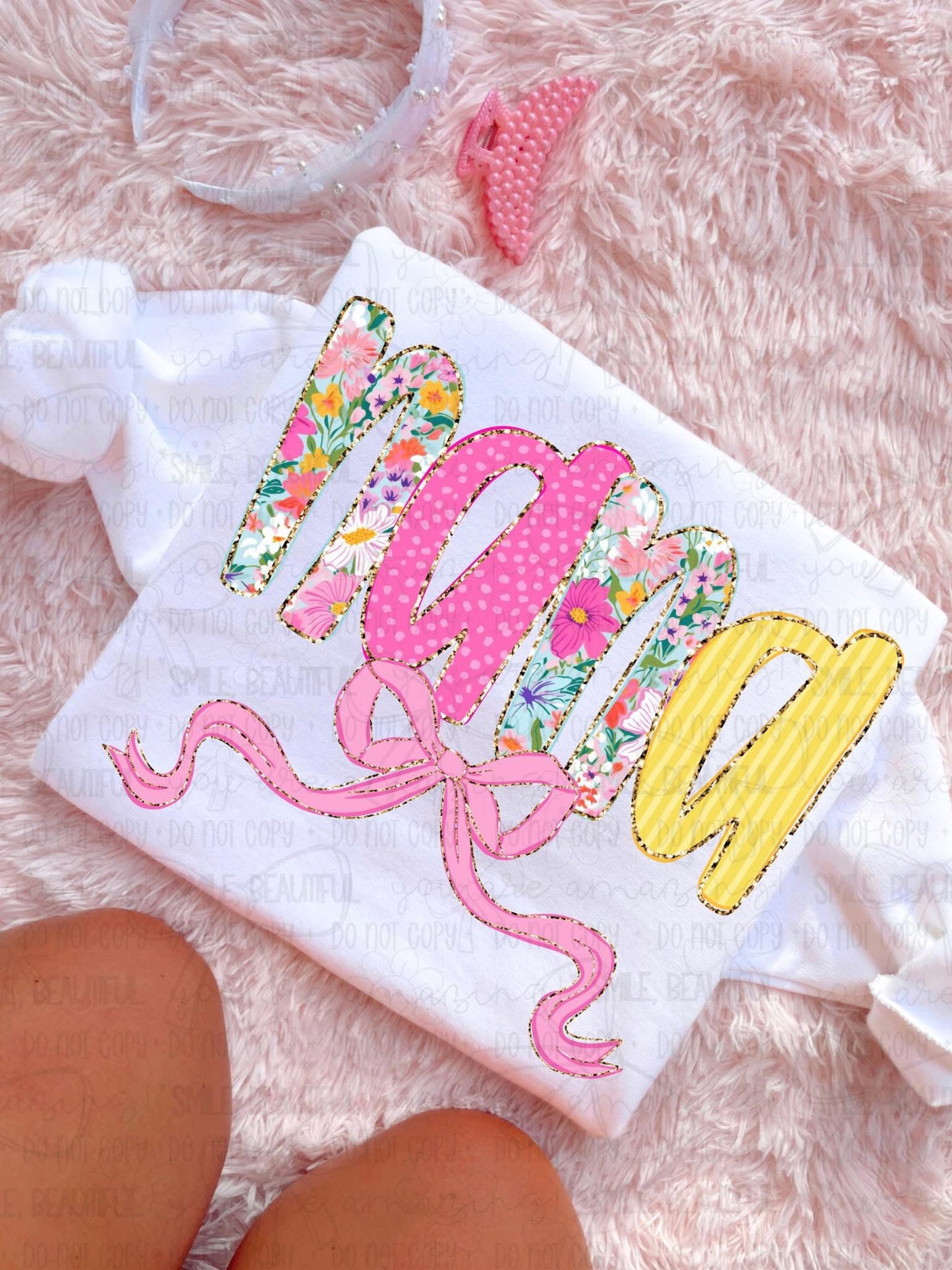 Floral Yellow + Pink Name Titles (Choose Yours) 07953