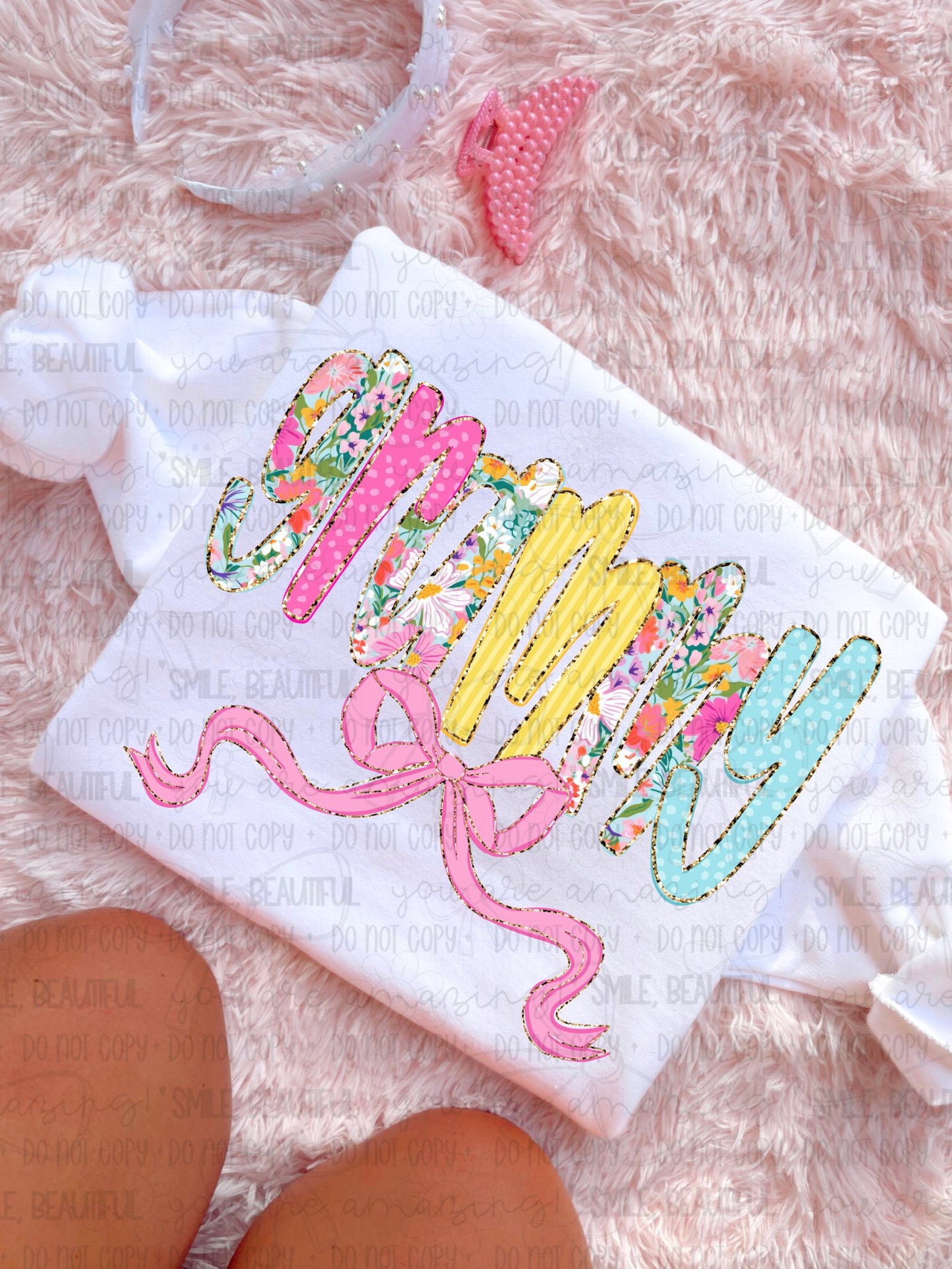 Floral Yellow + Pink Name Titles (Choose Yours) 07953