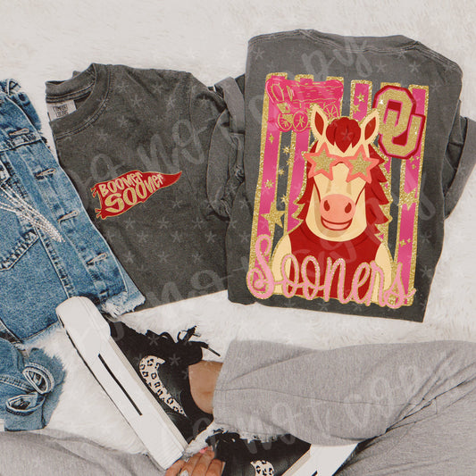 Preppy Oklahoma Sooners Stripes (Pocket Included) 07946