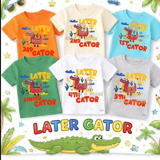Boy Later Gator Grade Levels (Choose Yours) 07994