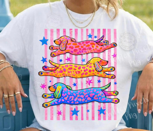Preppy Dogs Stripes 08130