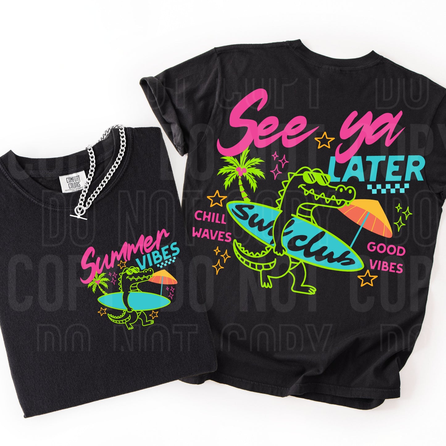 Summer Vibes See You Later Gator (Pocket Included) 08062