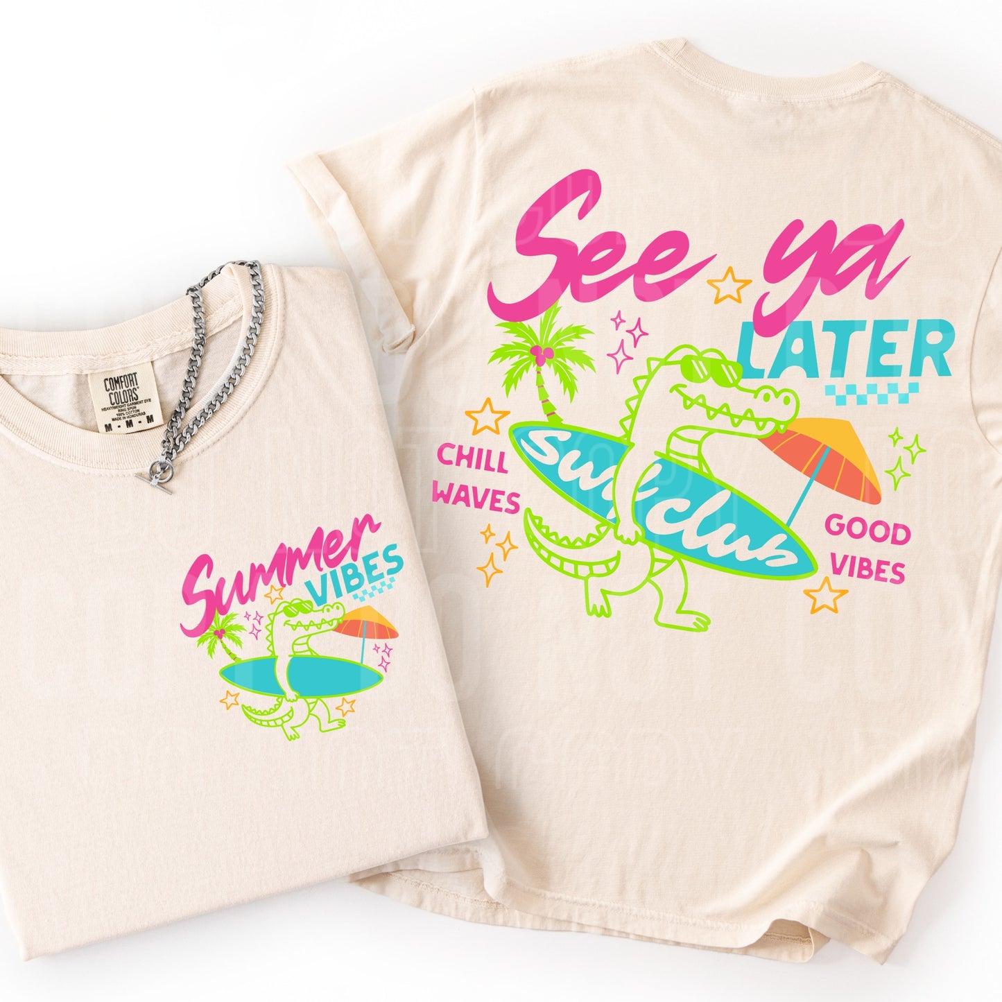 Summer Vibes See You Later Gator (Pocket Included) 08062