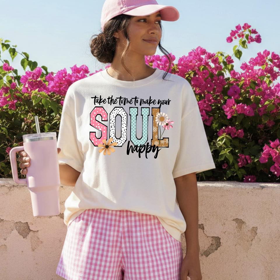 Take the Time to Make Your Soul Happy Black 08365