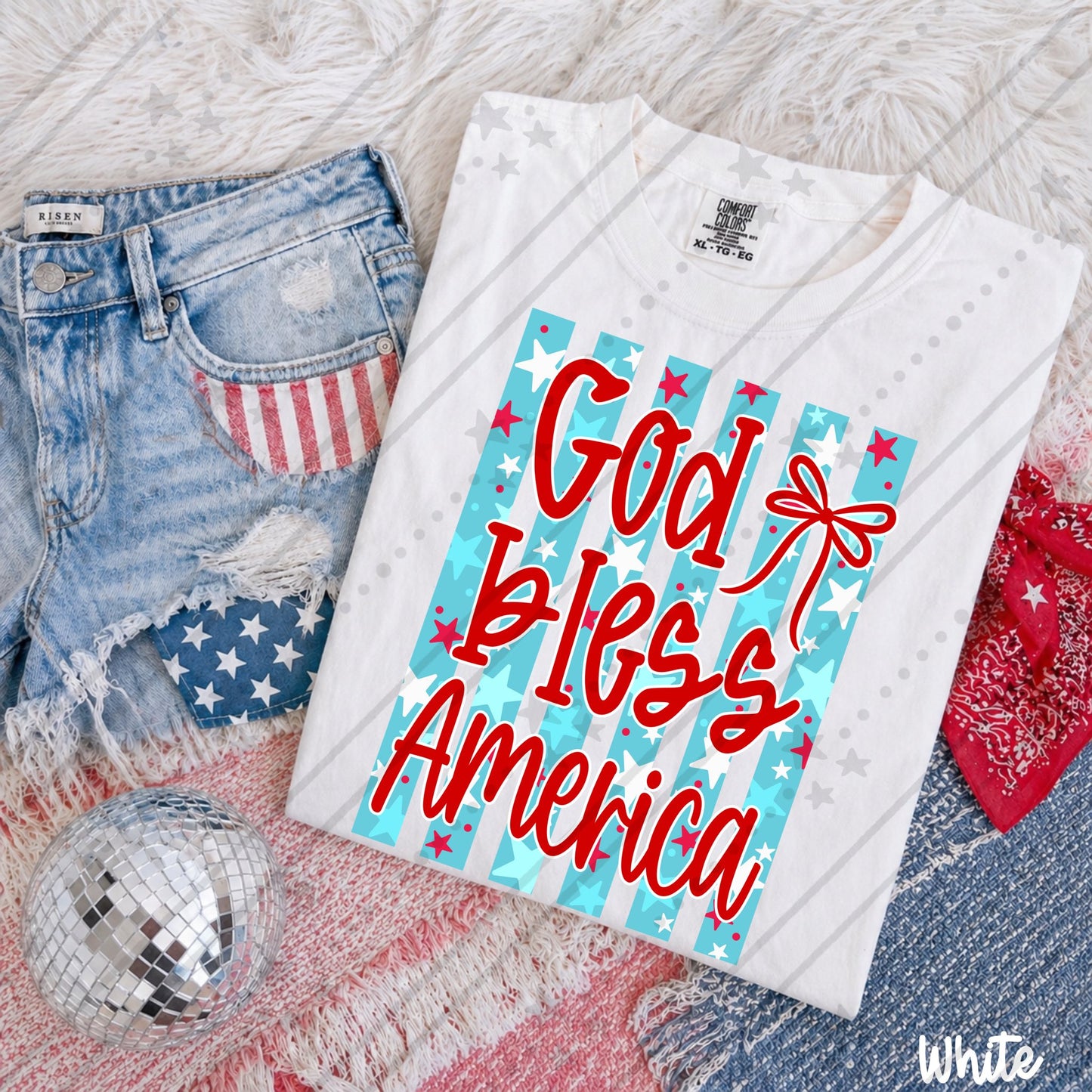 God Bless America Stripes Coquette 08173