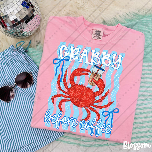 Crabby Before Coffee Blue 08178