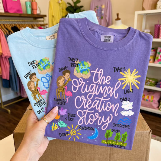 The Original Creation Story Blue Writing 08207