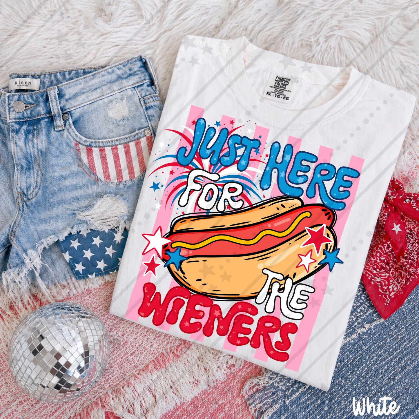 Just Here for the Wieners Stripes 08187
