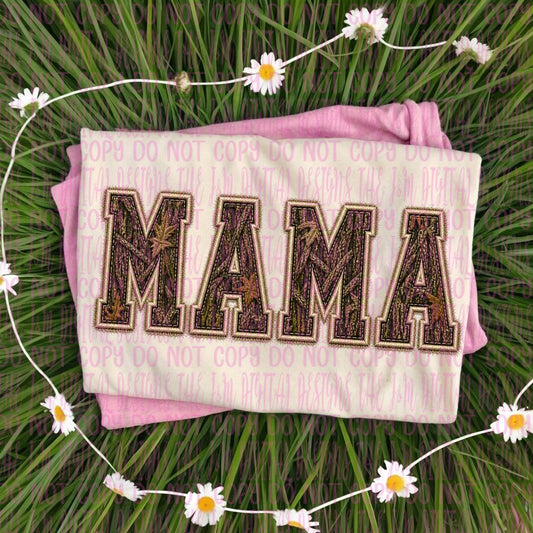 Mama Faux Camo Embroidery 08284