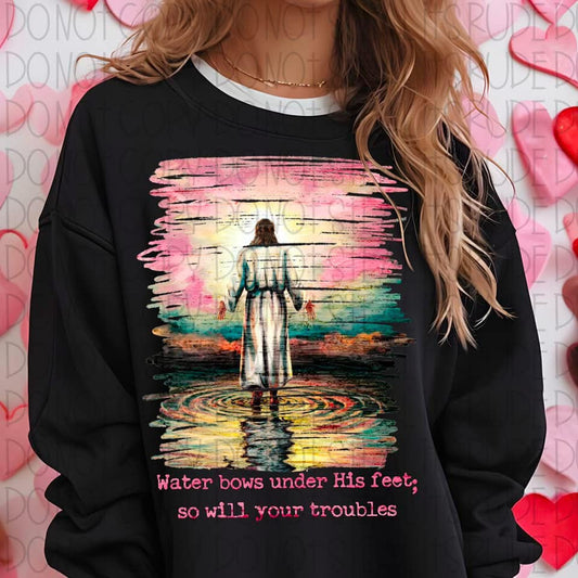 Water Bows Under His Feet 03269