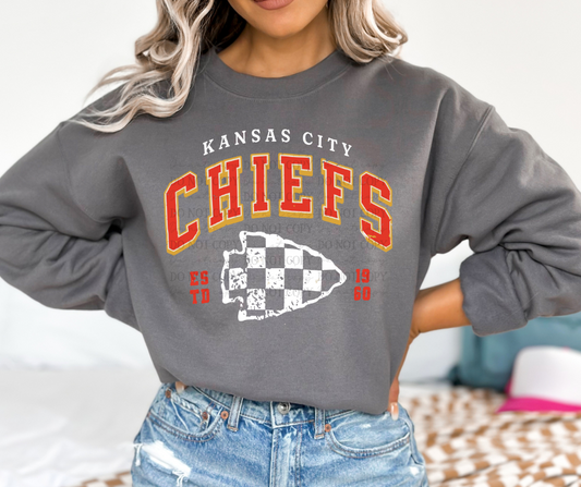 Kansas City Chiefs Checkered Arrowhead 03493