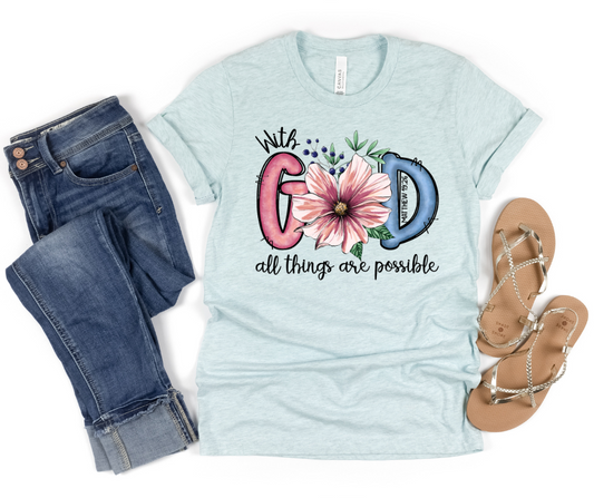 With God All Things Are Possible DTF Transfer 05546