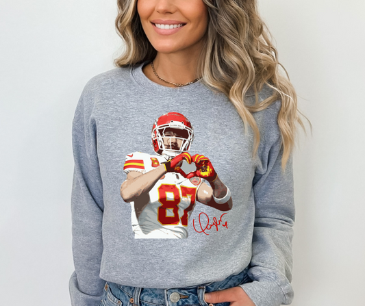 Kelce Heart Hands DTF Transfer 05498