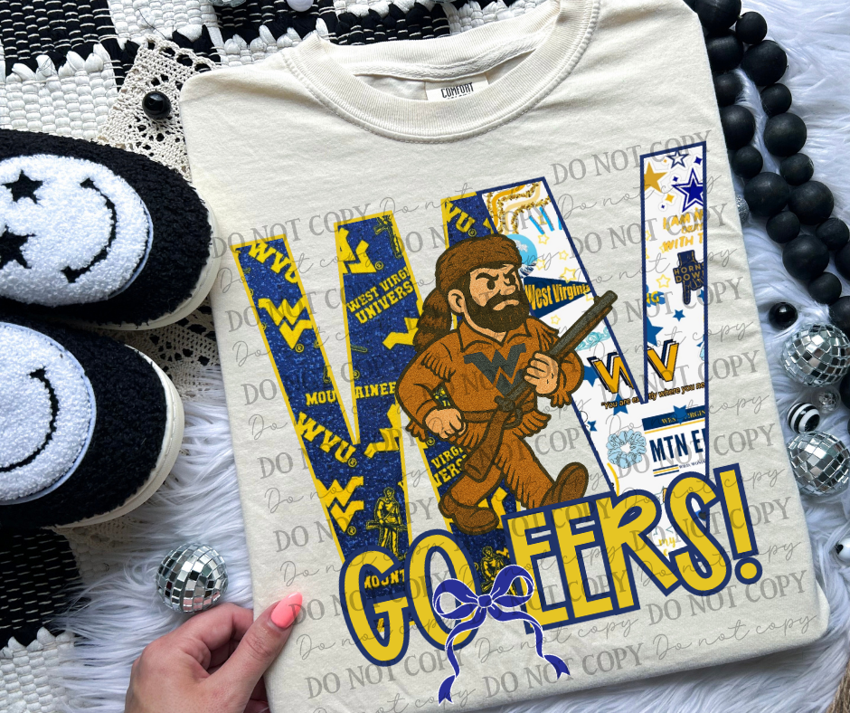 West Virginia Go Eers Retro Collage 06891